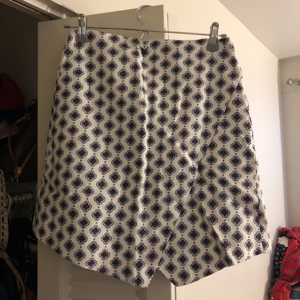 White medallion wrap skirt